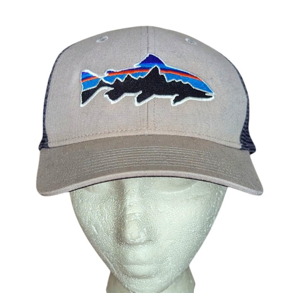 Patagonia Hat Fitz Roy Trout Trucker Mesh Snapback Baseball Fish Fishing Unisex